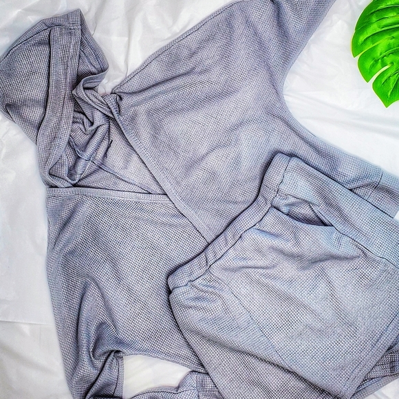 Grey Waffle PJ set ☆ Pockets & Hoodie - Picture 10 of 10